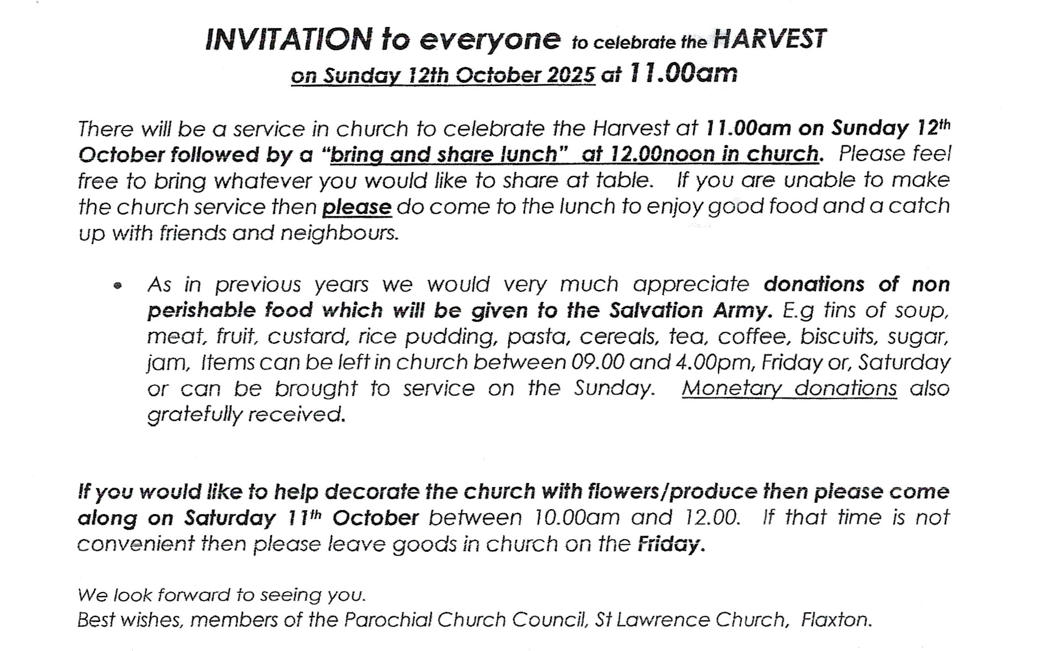 Harvest Festival Flyer