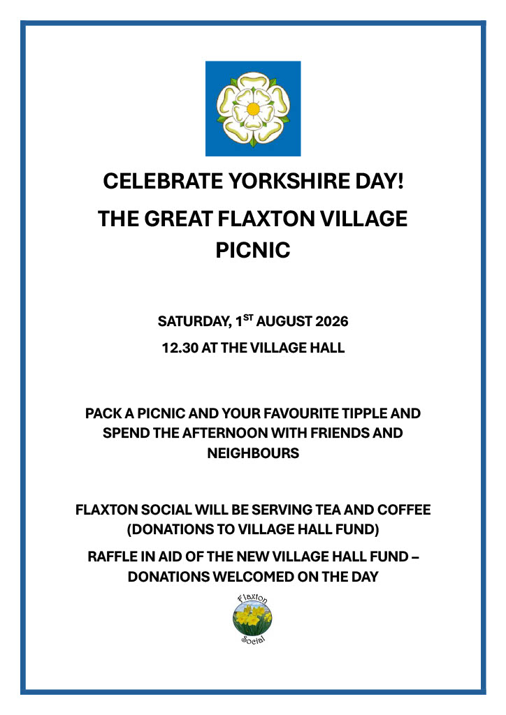 Yorkshire Day Picnic Flyer